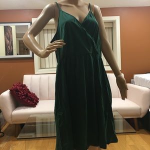 Style Word women’s Sleeves Vneck Dress green xxl